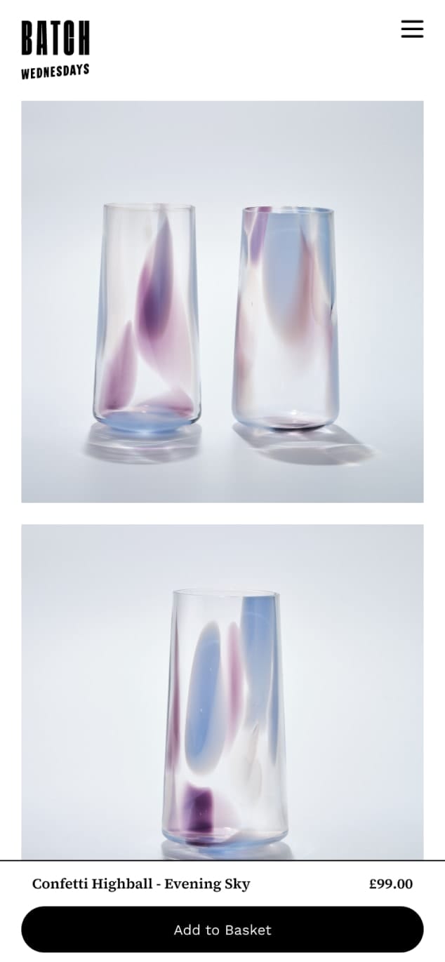 batch glass ecommerce dazze studio product detail mobile