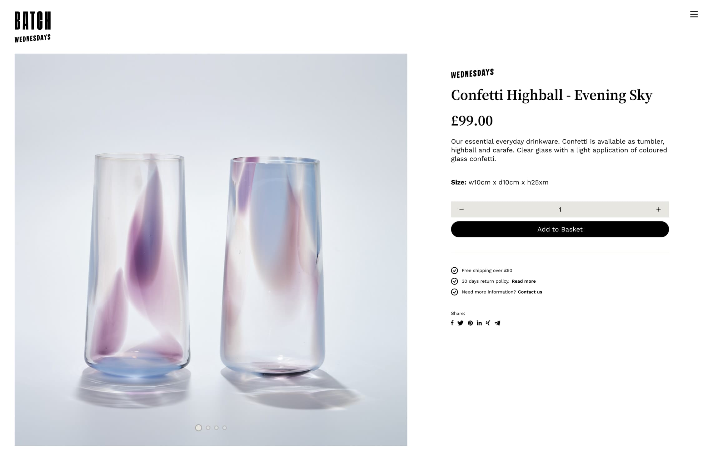 batch glass ecommerce dazze studio product detail