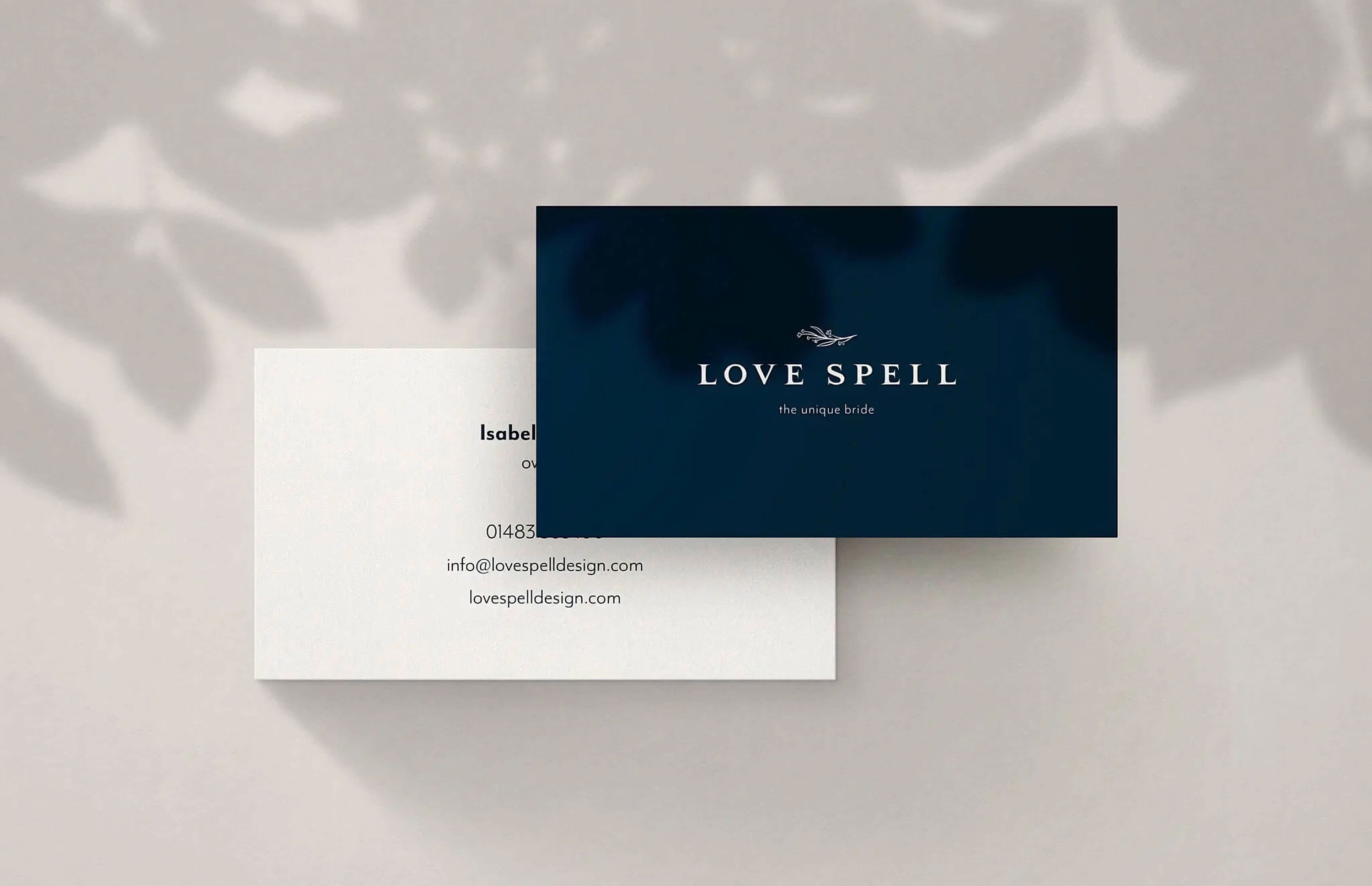 Love spell ecommerce dazze studio branding business cards | dazze studio